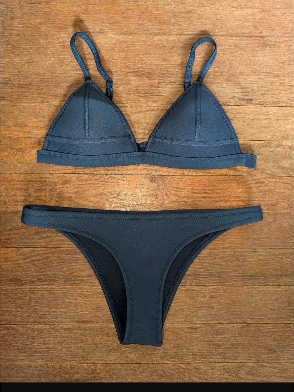 Classic Triangle Bikini Set in Deep Navy